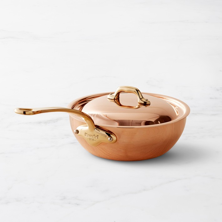 Mauviel Copper M'150 B Curved Splayed Saut&#233; Pan