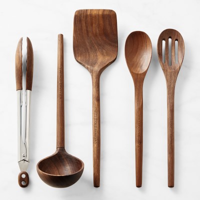 Walnut Essential Kitchen Utensils - Set of 5 | Williams Sonoma