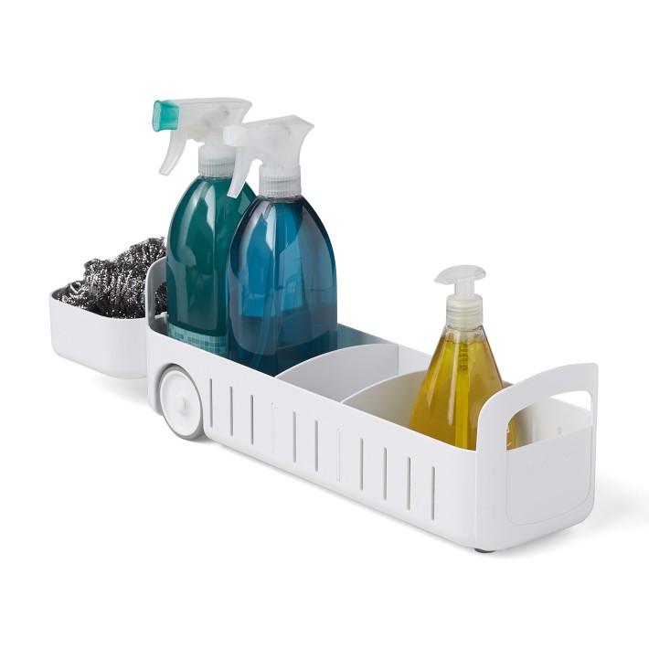 Hold Everything Cleaning Caddy, Metal White