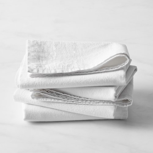 Flour Sack Towels, Set of 4, White 