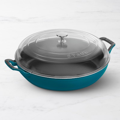 Staub La Cocotte Turquoise Enameled Cast Iron #24~9 3/8 Dutch