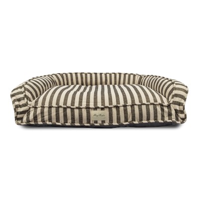 Harry Barker Vintage Stripe Dog Lounger, Medium, Black