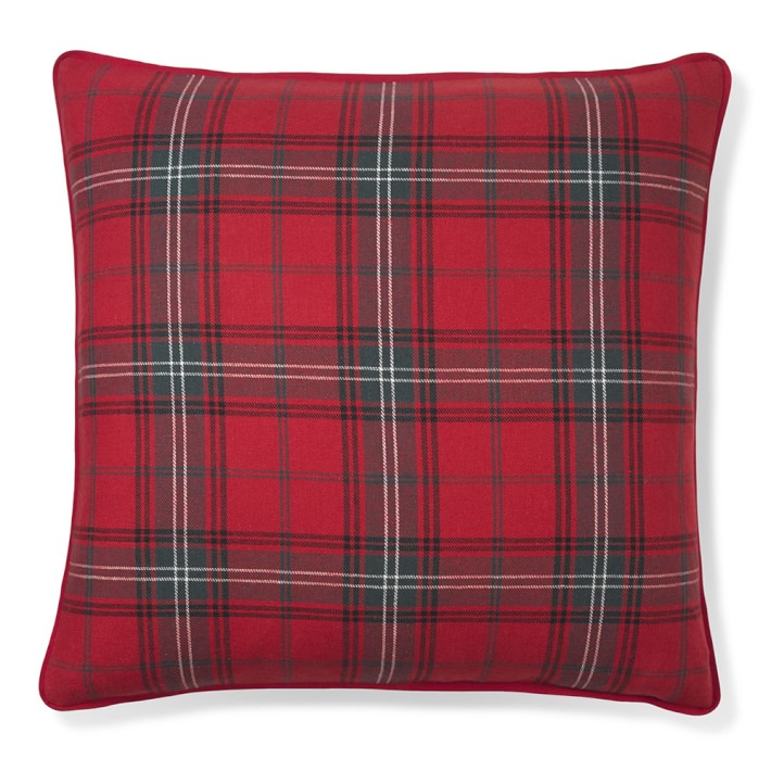 Classic Red Tartan Pillow Cover, 18