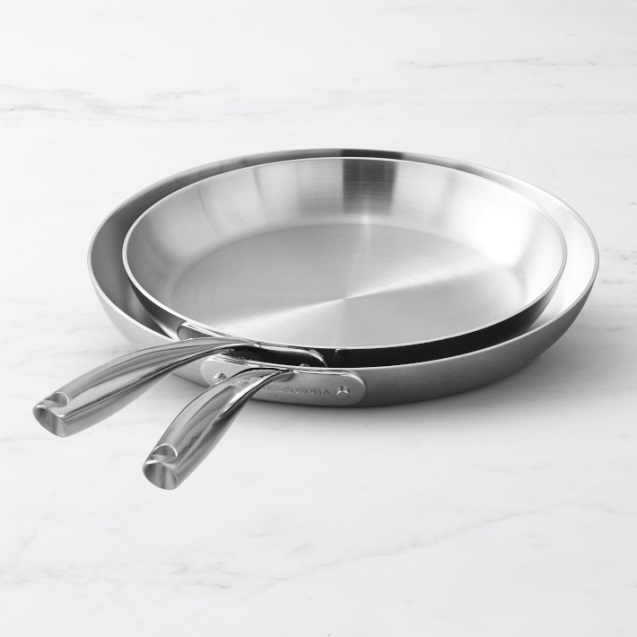 Williams Sonoma Stainless-Steel French Skillets - Set of 2 - 10 1/4 ...