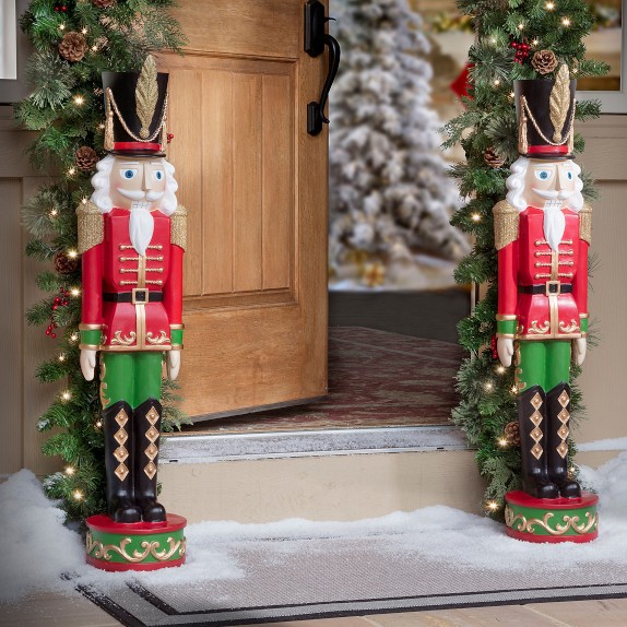 Outdoor Red & Green Nutcracker | Williams Sonoma