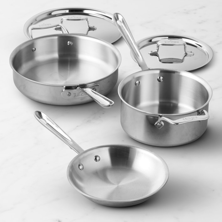 D5 Stainless 5-ply 7 Piece Stainless Steel Cookware Set