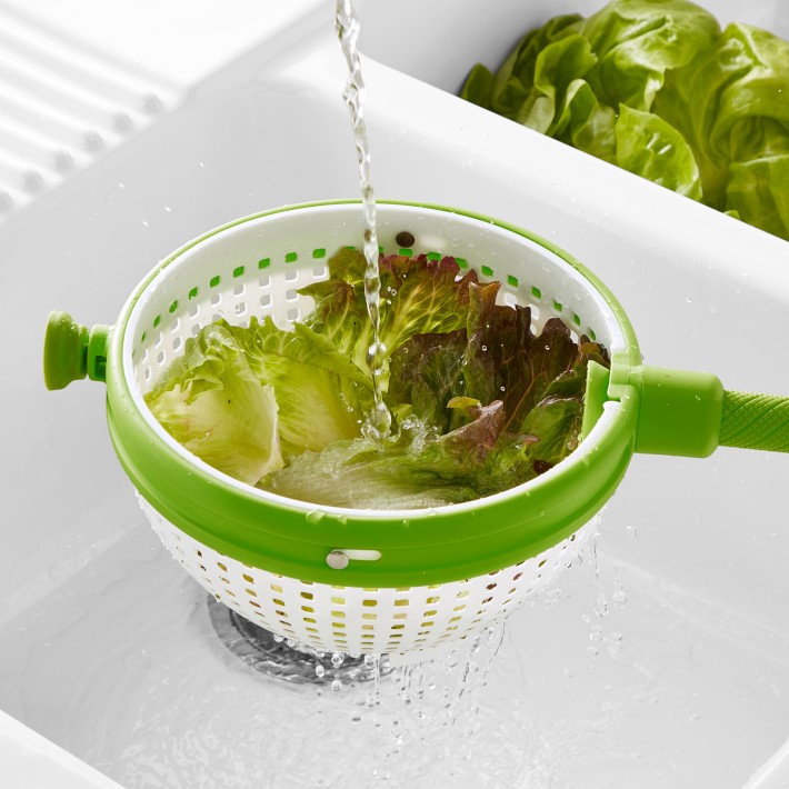 Easy-To-Use Salad Spinner, Non-Scratch, Nylon Spinning Colander, Lettuce  Spinner