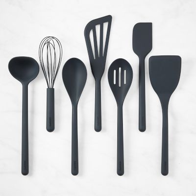 14-piece Set Silicone Kitchen Utensil With Wooden Handles With Silicone  Spoon Mat.