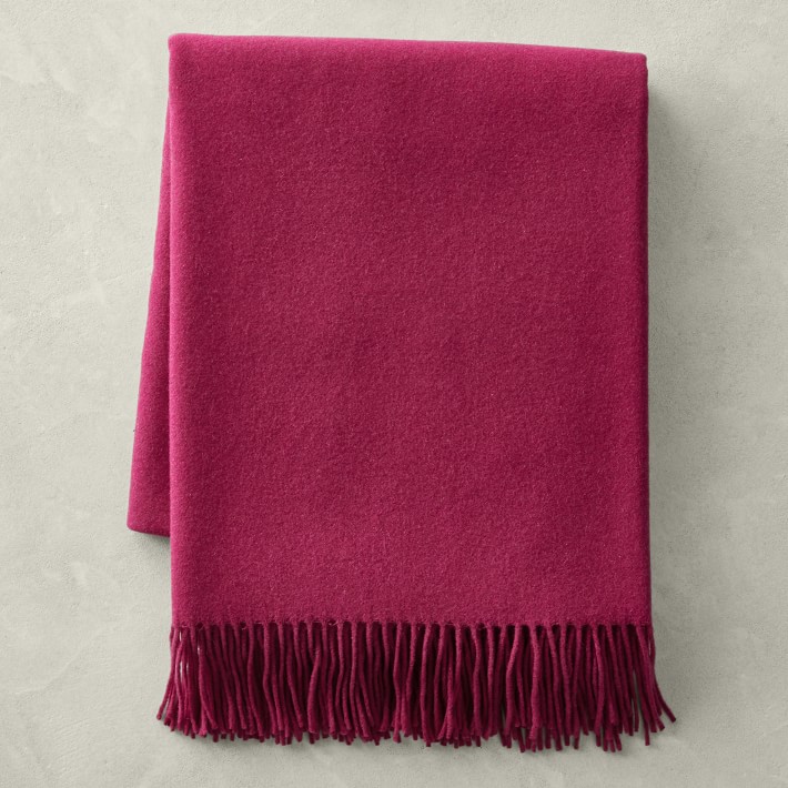 European Solid Cashmere Throw