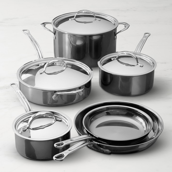 Hestan NanoBond® Stainless-Steel 10-Piece Cookware Set with Cleaner