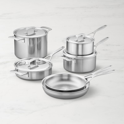 KitchenAid 3-Ply Base Stainless Steel Cookware Set, 10  - Best Buy
