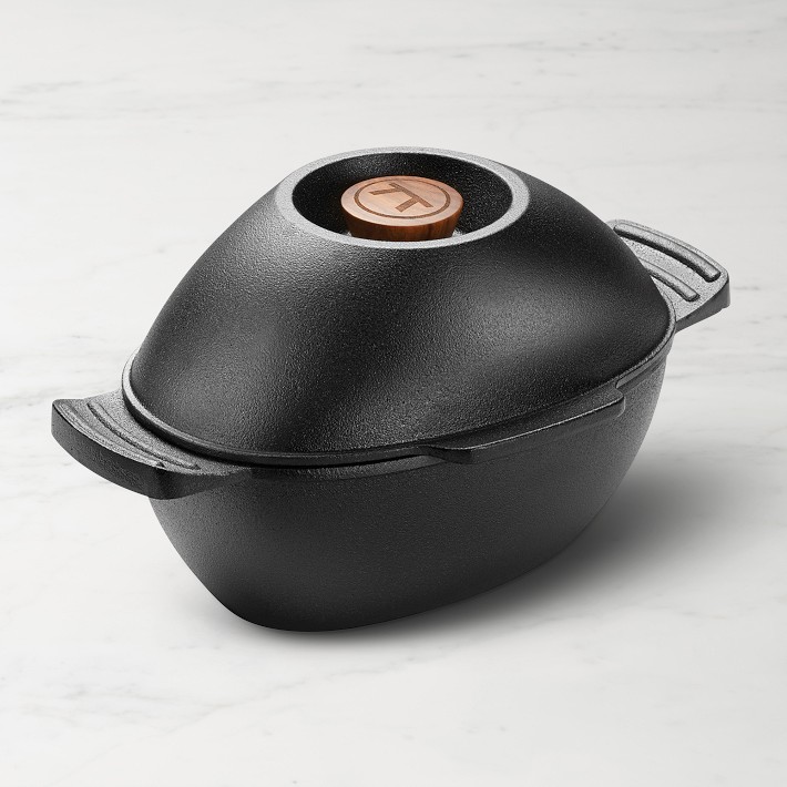 Outset Cast Iron Beer Can Chicken & Garlic Roaster