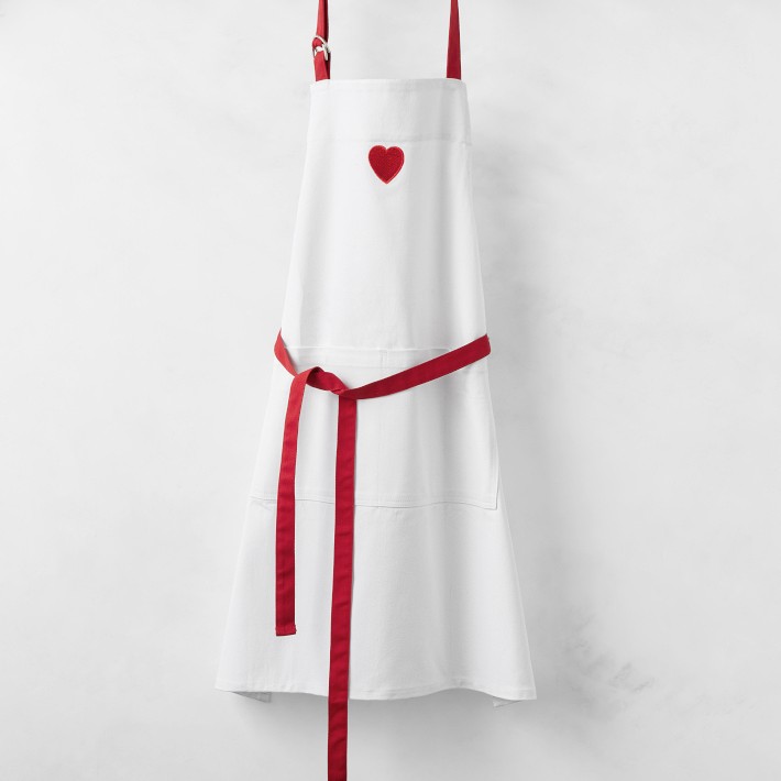 Embroidered Heart Apron