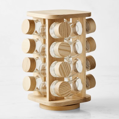 Bless international Free-Standing Wood Spice Jar & Rack Set