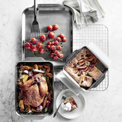 Williams Sonoma Thermo-Clad Stainless-Steel Ovenware Baking Pan, 8 x 8