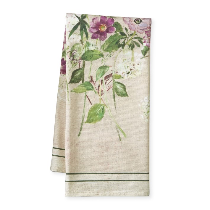 Mimosa & Rose Linen Tea Towels (set of 2) - LINOROOM 100% LINEN TEXTILES