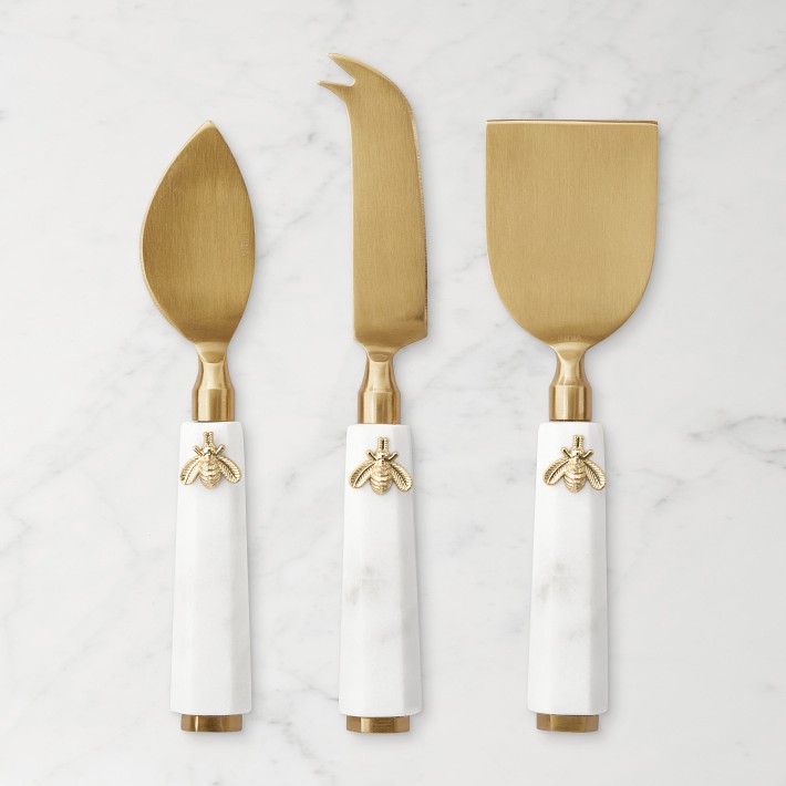 White & Gold Cheese Knife Set of 3 – Be Home