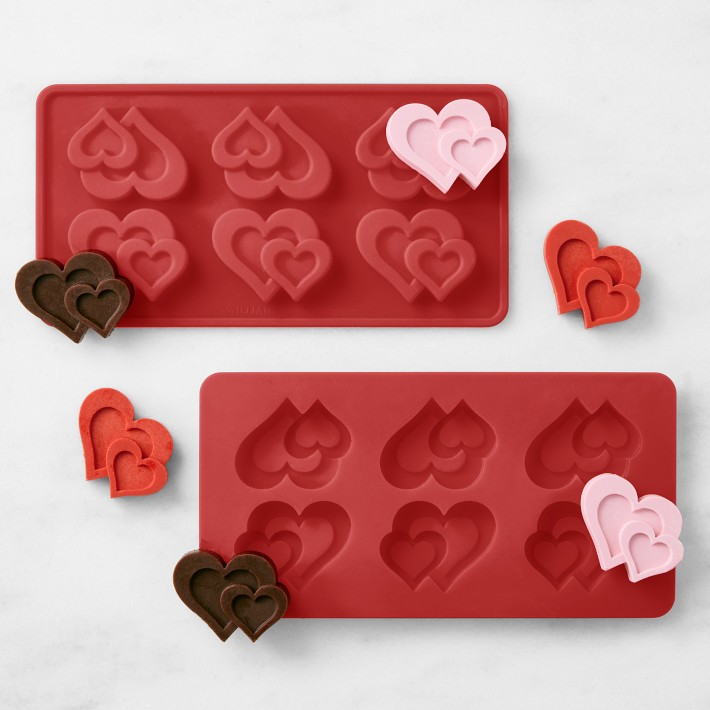VALENTINE'S DAY Silicone Treat Mold CONVERSATION HEART 6 Cavities