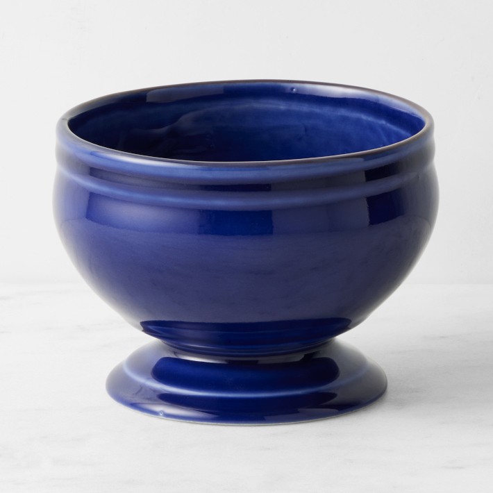 12 Heritage Blue Stripe Stoneware Mixing Bowl