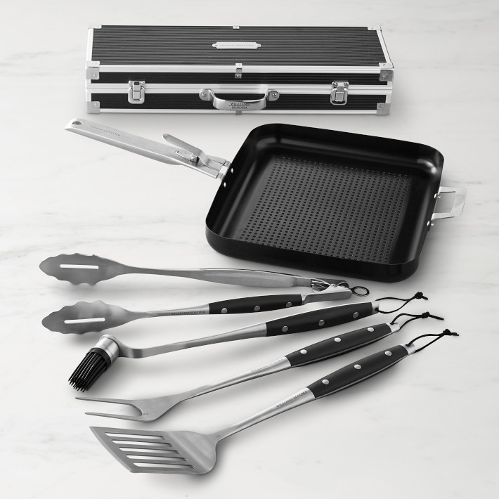 Williams Sonoma All-Clad NS1 Nonstick Grill, Griddle & Tongs