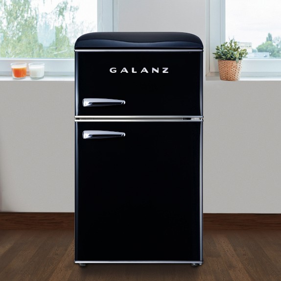 Galanz Retro Dual Door Compact Refrigerator Williams Sonoma