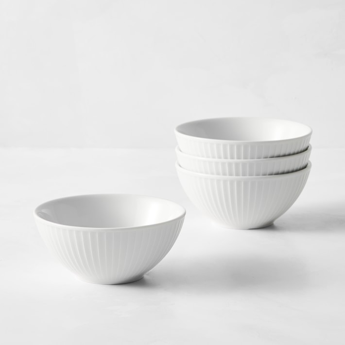 Pillivuyt Plisse Porcelain Rice Bowl