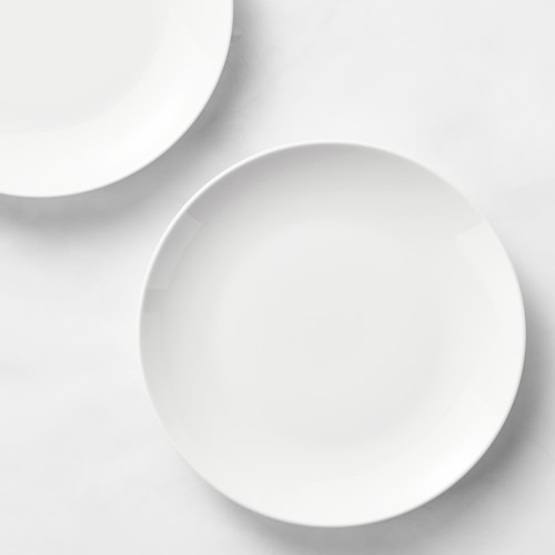 Pillivuyt Coupe Porcelain Salad Plates, Set of 4, White