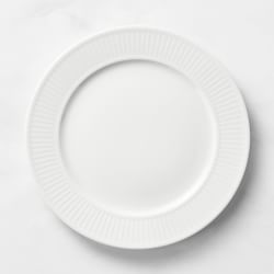 Pillivuyt Plisse Porcelain Dinner Plates, Set of 4