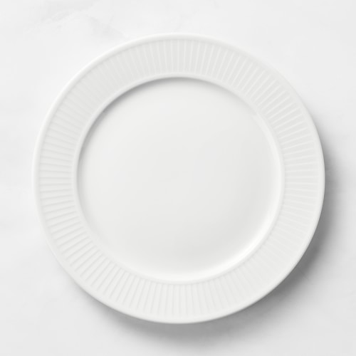 Pillivuyt Plisse Porcelain Dinner Plates, Set of 4