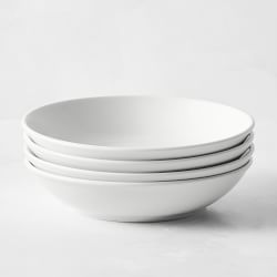 Pillivuyt Coupe Porcelain Soup/Pasta Bowls, Set of 4, White