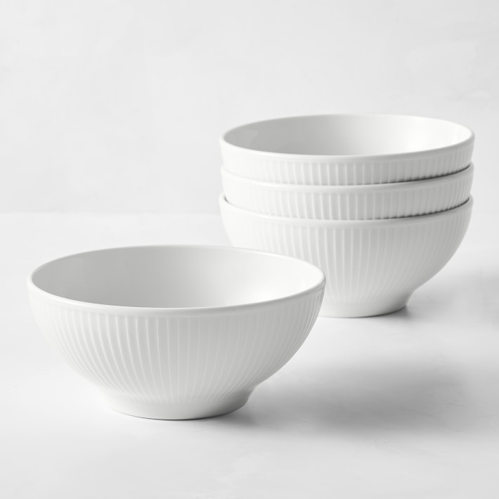 Pillivuyt Plisse Porcelain Noodle Bowl, Set of 4