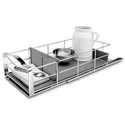 Seville Classics Steel Shelf & Cabinet Sliding Drawer Organizer