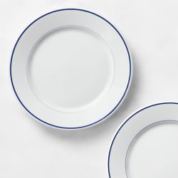 Apilco Tradition Blue-Banded Porcelain Salad Plates