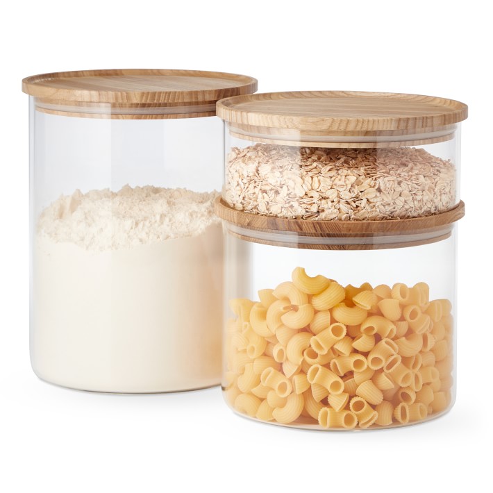 Hold Everything Stackable Glass Canister - Set of 3