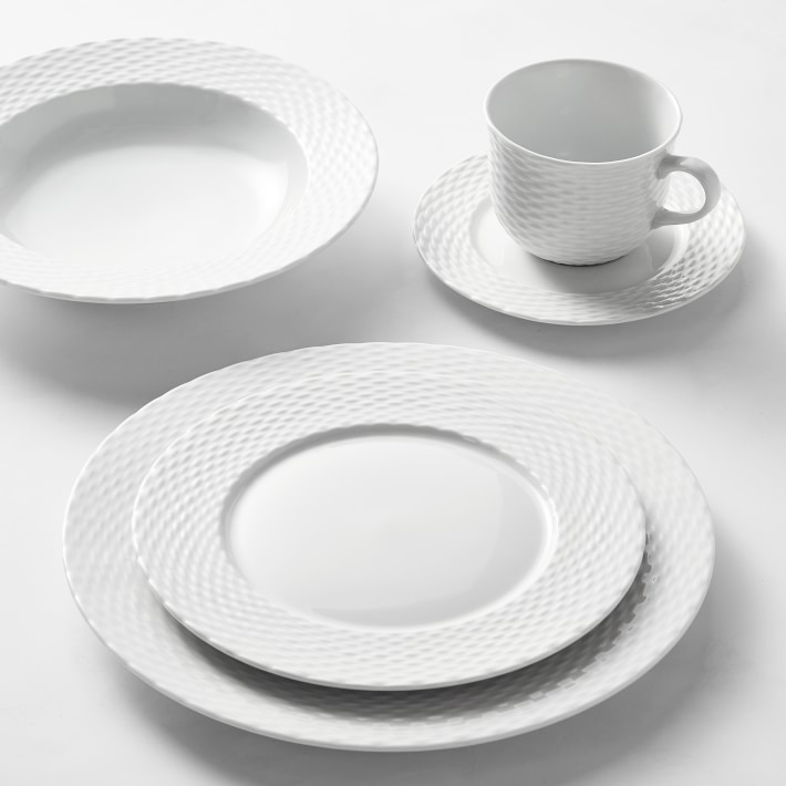 OPEN BOX: Pillivuyt Basketweave Porcelain Dinnerware Sets