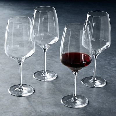 Lead Crystal Cut Glass Set of 2 Wine Glasses 4 3/4 34D 