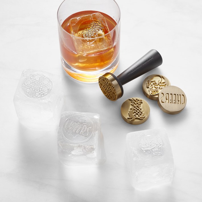 Ice Stamp Cocktail, Brass Ice Stamp, Ice Stamp Molds