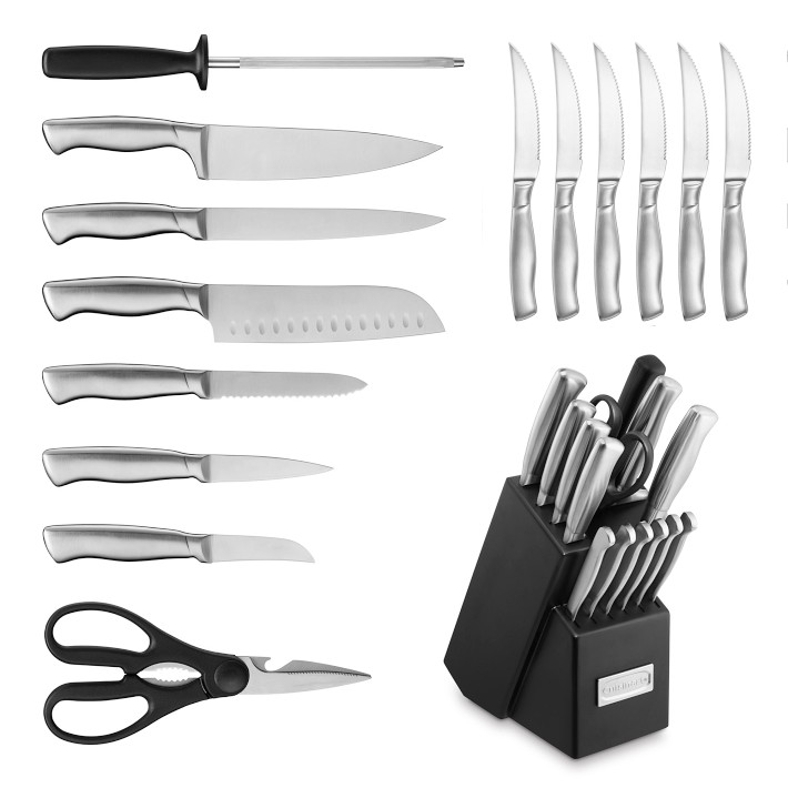 Cuisinart German Stainless Steel Hollow Handle Cutlery Block 15 Pc. Set, Cutlery, Household