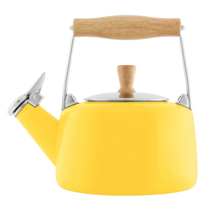 Stove Top Whistling Tea Kettle With always Cool Handle Dishwasher Safe 12  Cup