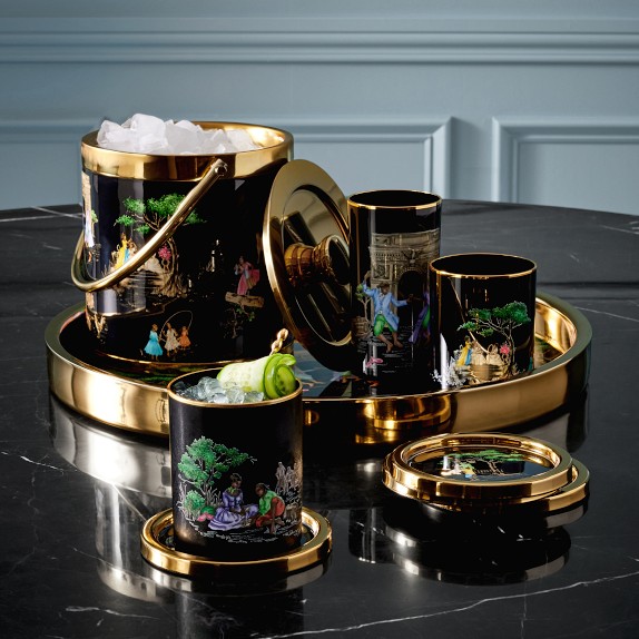 Williams Sonoma x Sheila Bridges Harlem Toile Coasters, Set of 4