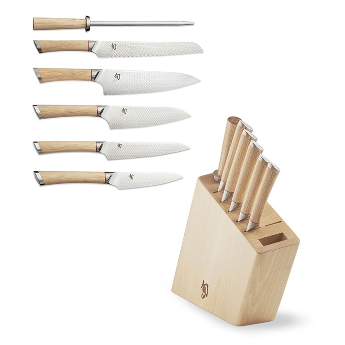 Shun Hikari 7-Piece Knife Block Set  Knife block set, Knife block, Piecings