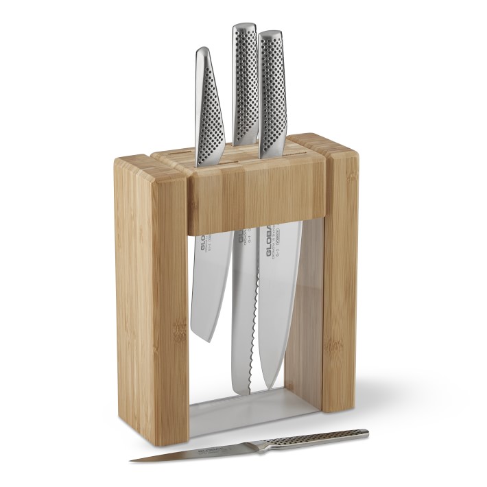 Global Classic Ikasu 5-Piece Wood Knife Block Set + Reviews