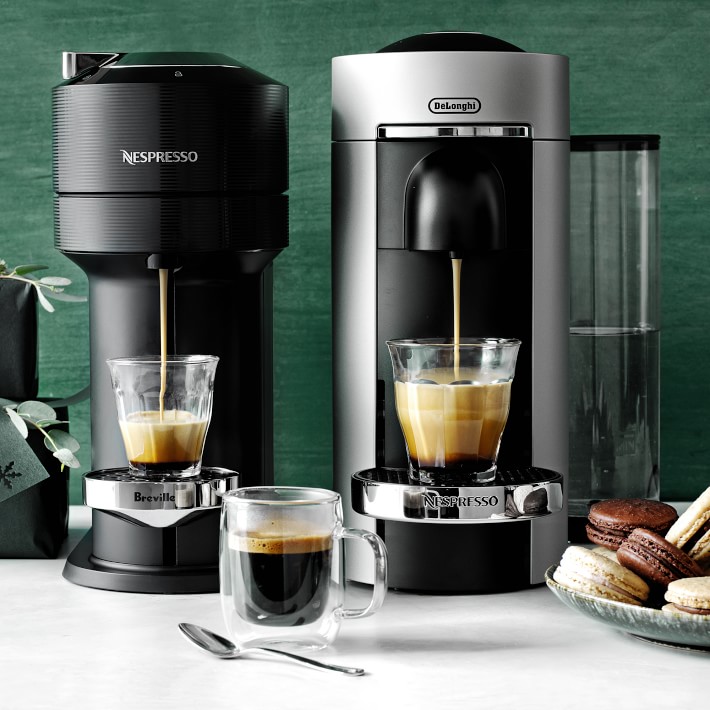 Nespresso Vertuo Next Coffee and Espresso Machine with Aeroccino NEW by  Breville, Light Grey and Espresso Maker Capsules VertuoLine, Medium and  Dark
