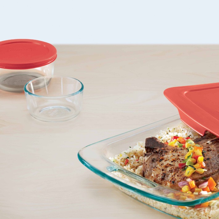 Pyrex 9-Piece On-The-Go Bundle with Glass Dishes, Lids, & Hot/Cold Packs