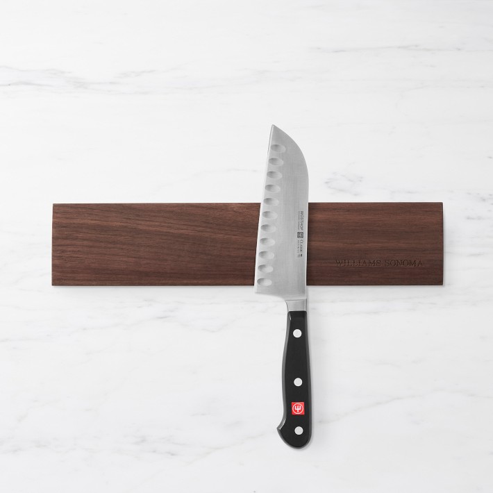 Williams Sonoma Walnut Wooden Magnetic Knife Rack