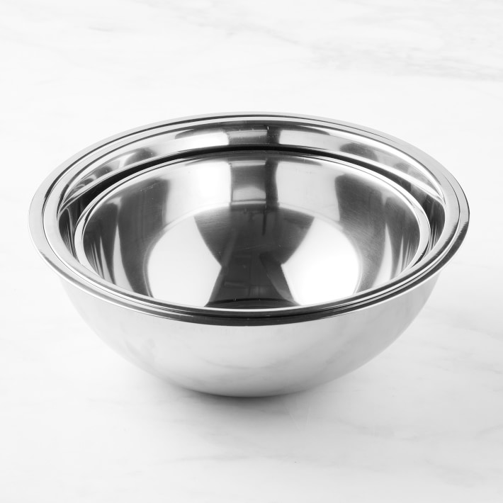 Williams Sonoma Stainless Steel Mixing Bowls With Lid - Set Of 3
