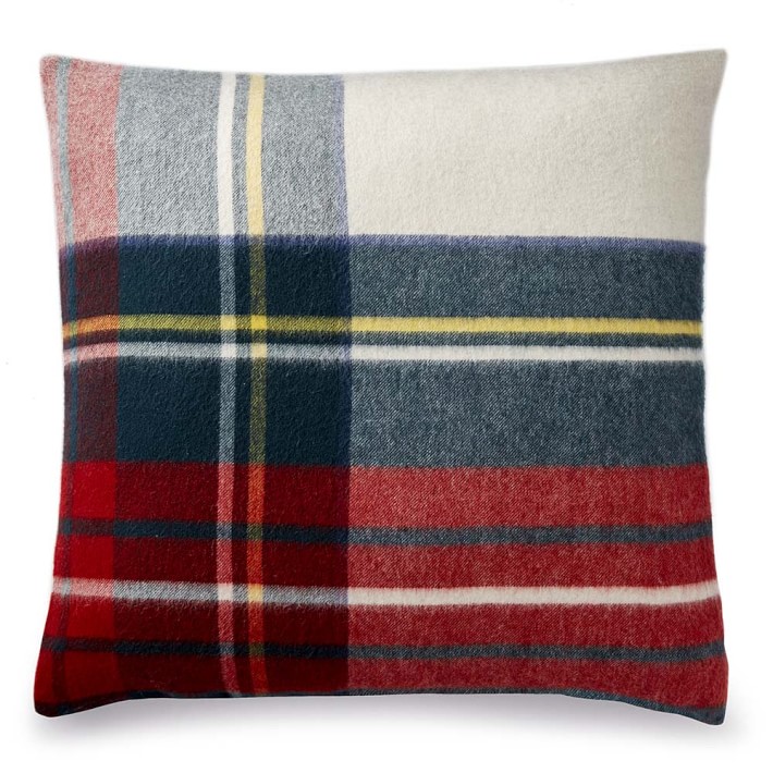 Plaid Lambswool Pillow Cover