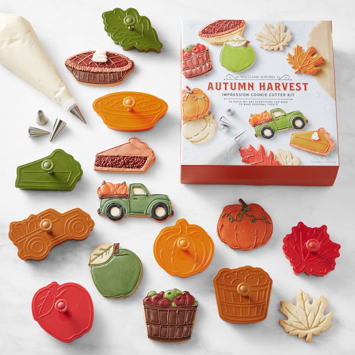 Fall Mini Cookie Cutters. Mini set of 6 cookie cutters. With Stamp
