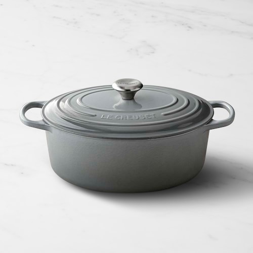 Le Creuset Signature Enameled Cast Iron Oval Dutch Oven, 6 3/4-Qt., French Grey