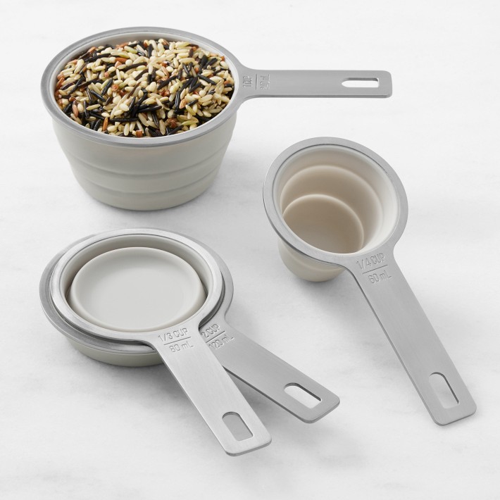 Set of 3 -Pink Mason Jar Ceramic Measuring Cups & Spoons, Stove Top Spoon  holder